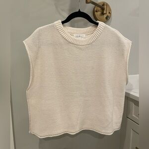 In February Sweater Vest - Cream - Large